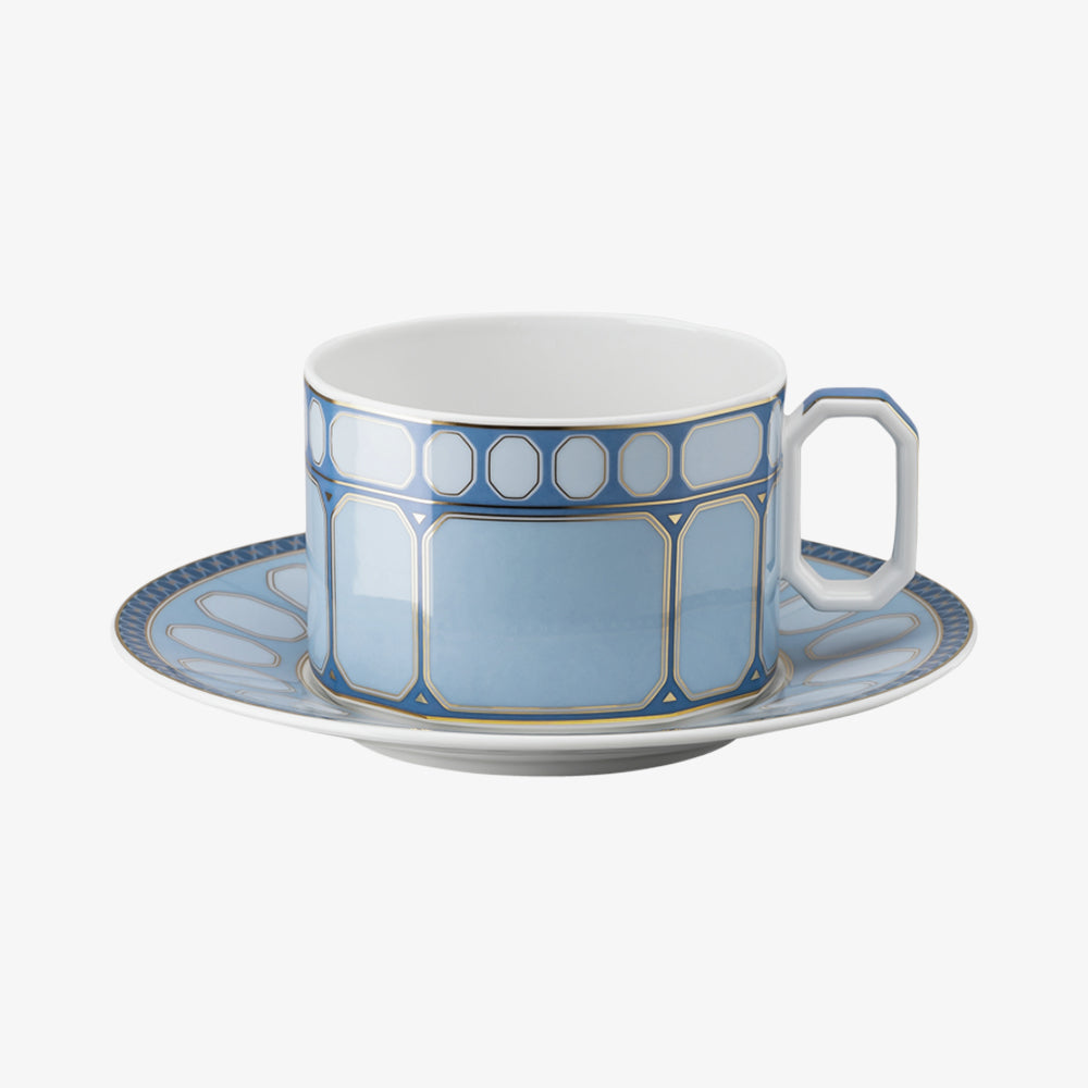 Cup/Saucer 4 low, Azure, Signum