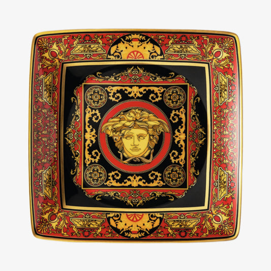 Bowl 12cm sq. flat, Medusa, Versace