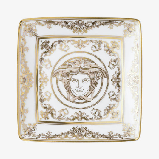 Bowl 12cm sq. Flat, Medusa Gala, Versace