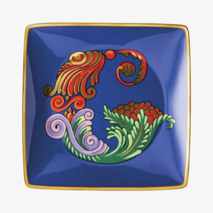 Skål 12 cm kvm. Flat, Holiday Alphabet G, Versace