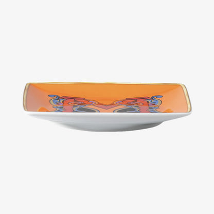 Bowl 12cm sq. flat, Holiday Alphabet M, Versace
