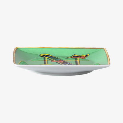 Skål 12 cm kvm. Flat, Holiday Alphabet N, Versace