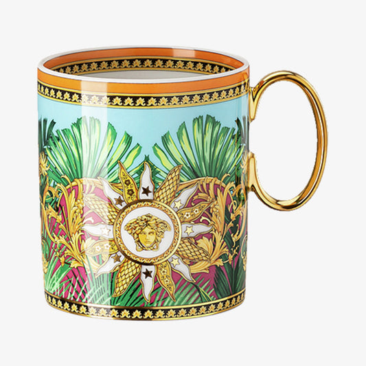 Mug with act, jungle animals, versace