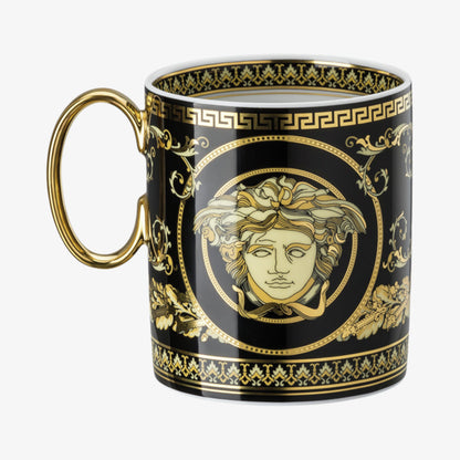 Mug with act, virtus gala black, versace
