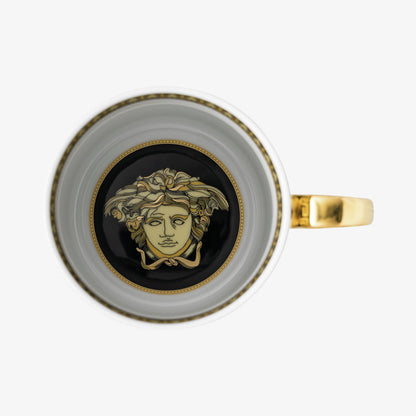 Mug with act, virtus gala black, versace