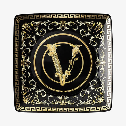 Kulho 12cm neliömetriä. Flat, Virtus Gala Black, Versace