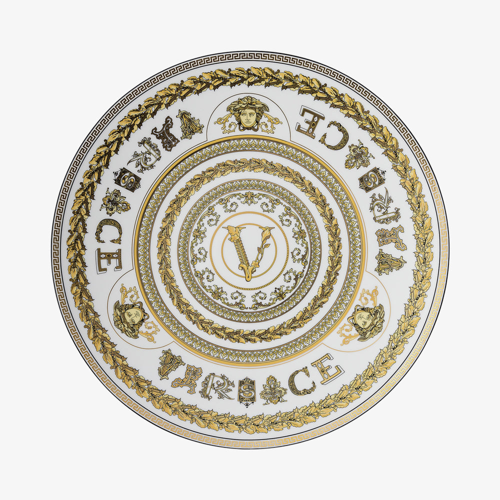 Serviceplate 33cm, virtus galla hvit, versace