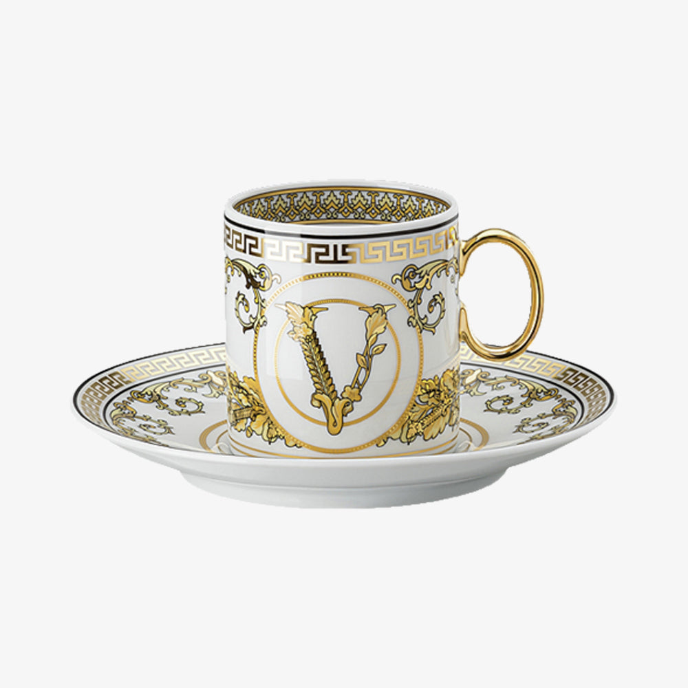 Espresso Cup/Sauc., Virtus Gala White, Versace
