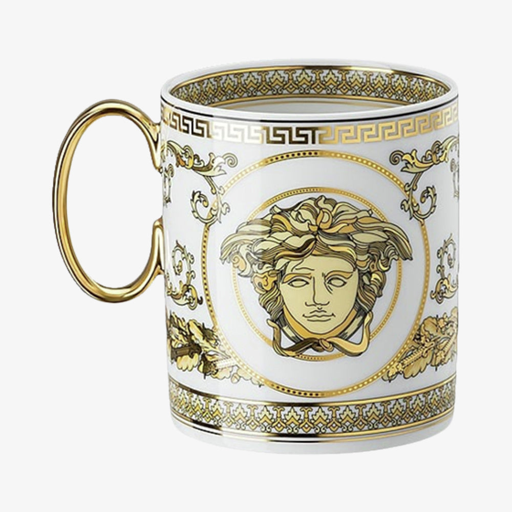 Mug with act, virtus gala white, versace