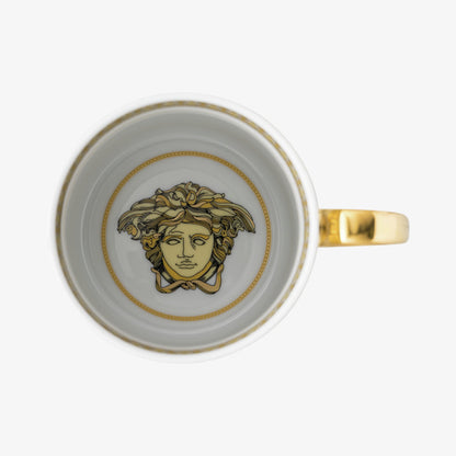 Mug with act, virtus gala white, versace