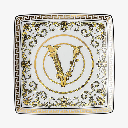 Bowl 12cm sq. flat, Virtus Gala White, Versace