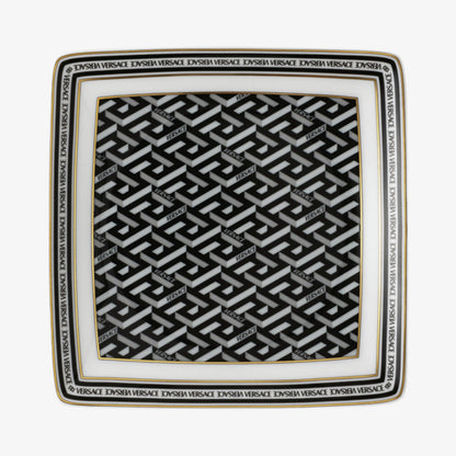 Bowl 12cm sq. Flat, Signature Black, La Greca