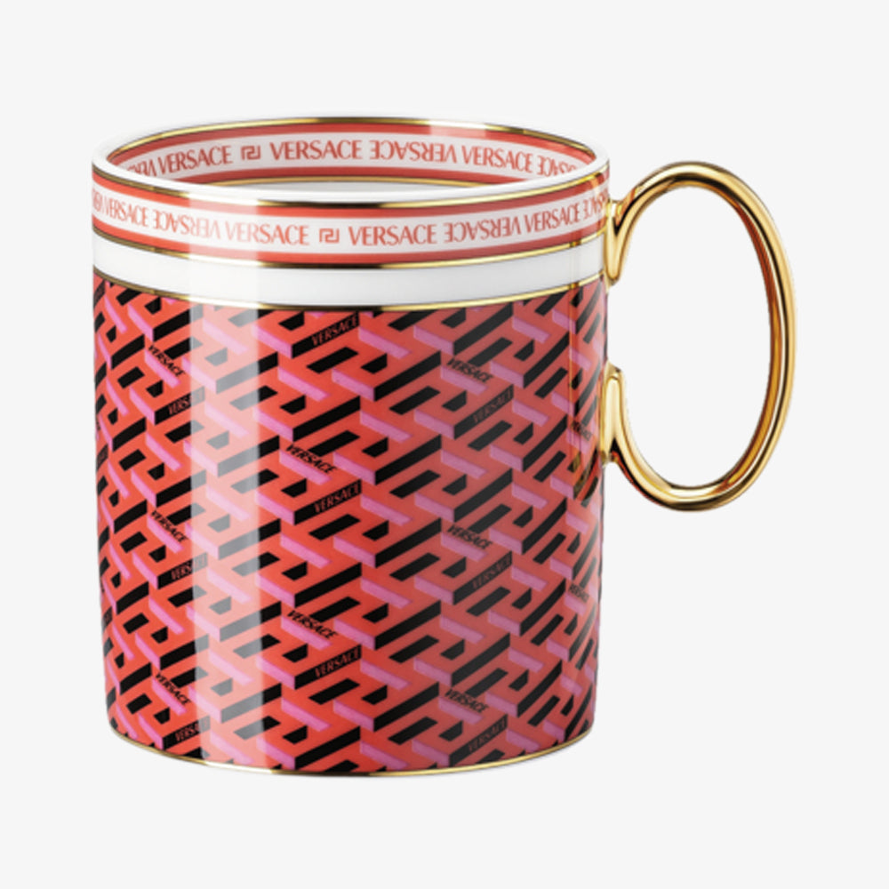 Mug with handle, Signature Red, La Greca