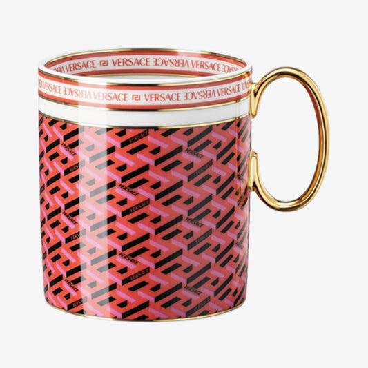Mug with handle, Signature Red, La Greca