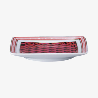 Bowl 12cm sq. flat, Signature Red, La Greca
