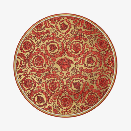 Christmas Plate, Medusa Garland Red, Versace