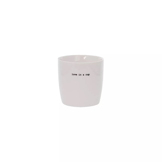 Krus m/love in a cup, hvid, porcelæn, 30cl