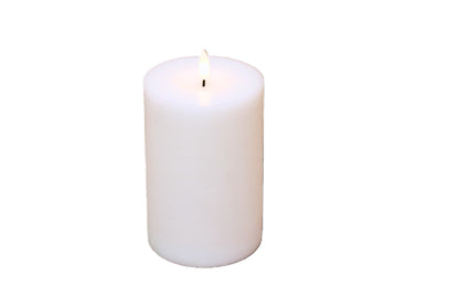 Bloklys, hvid, Ø10cm, H15cm, indendørs