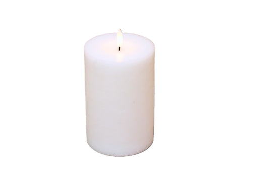 Bloklys, hvid, Ø10cm, H15cm, indendørs