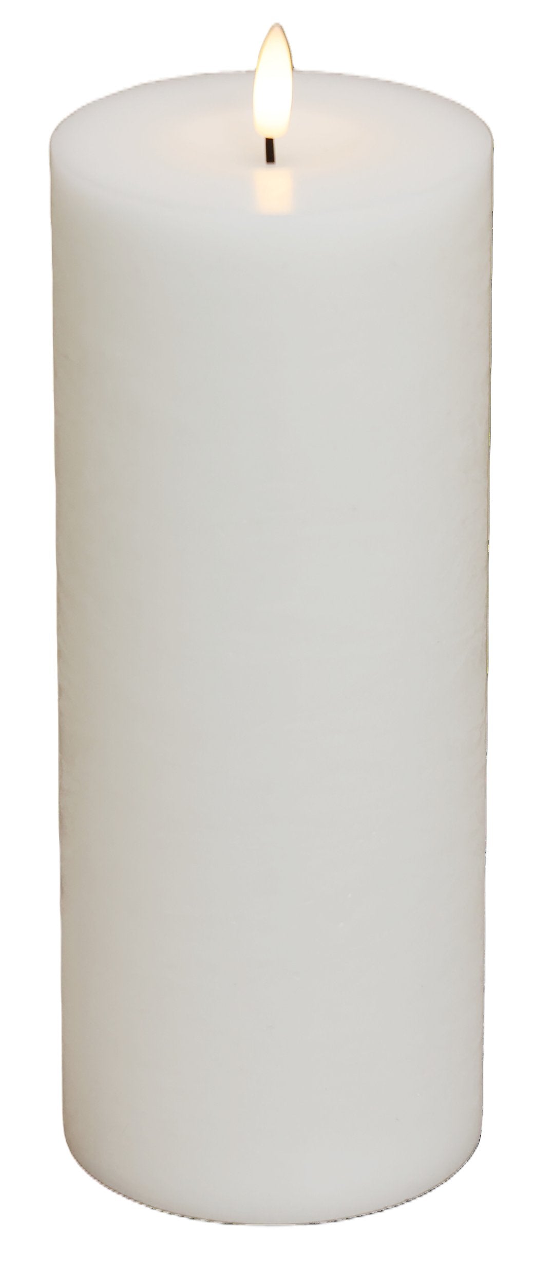 Bloklys, hvid, Ø10cm, H25cm, indendørs