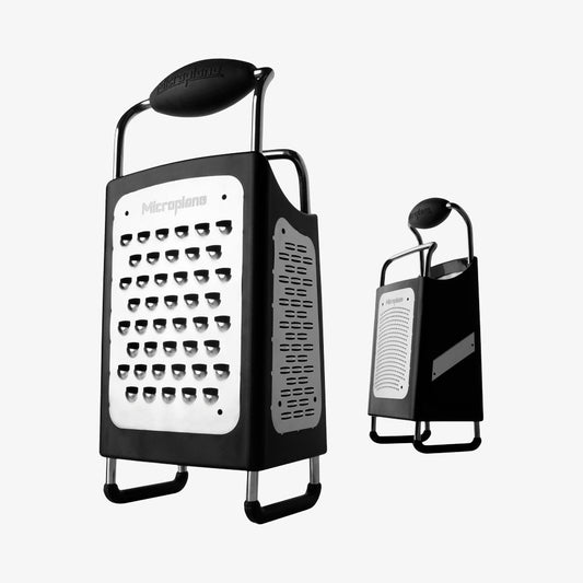 Box grater with 4 sides from microplane