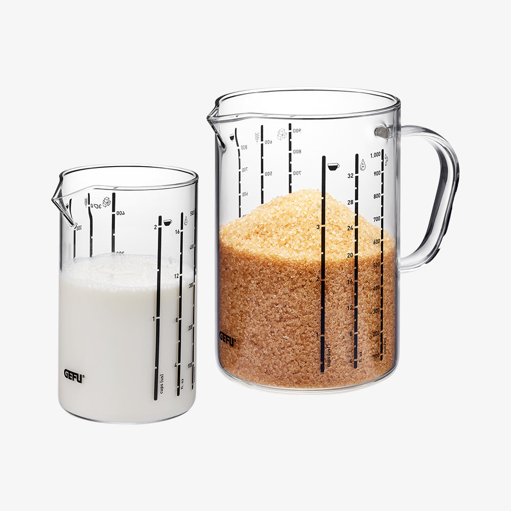 Measuring cups meti 0.5 + 1L glass
