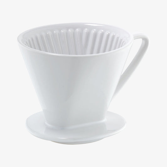 Coffee funnel in porcelain size 2 white