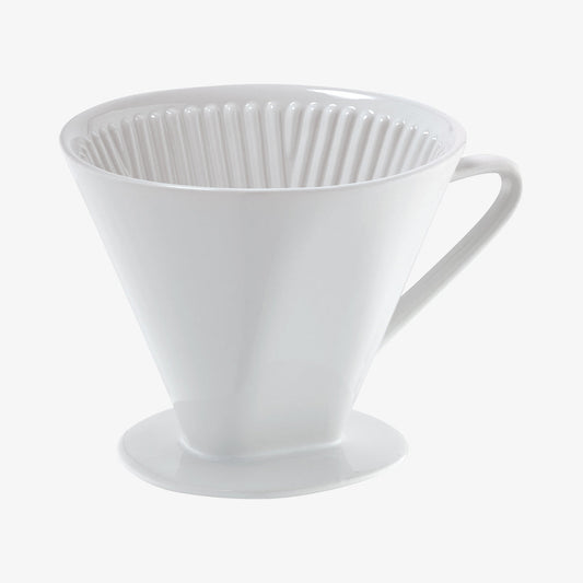 Coffee funnel in porcelain size 6 white