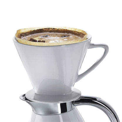 Coffee funnel with studs size 4 white