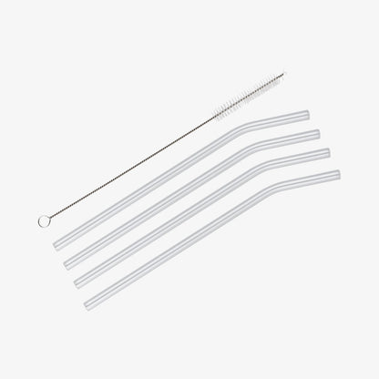Vetro Sugger tube with cleaning brush curved 4 pieces