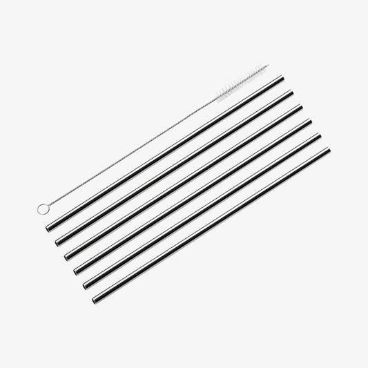 Steel straw with cleaning brush just 6 pieces