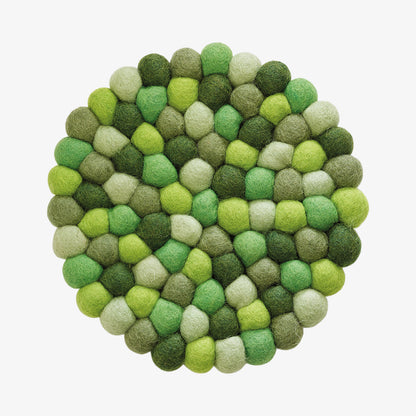 Table shines, Green, Round Lana Verde