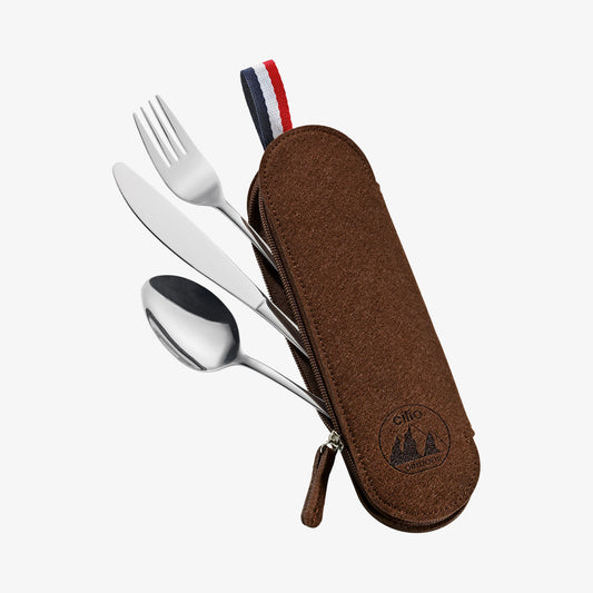 Viaggio cutlery set 3 pcs brown