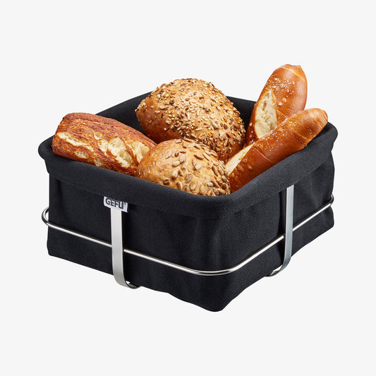 Brunch square bread basket black