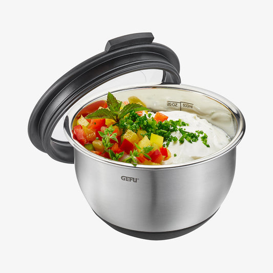 Muovo stainless steel bowl with lid mini