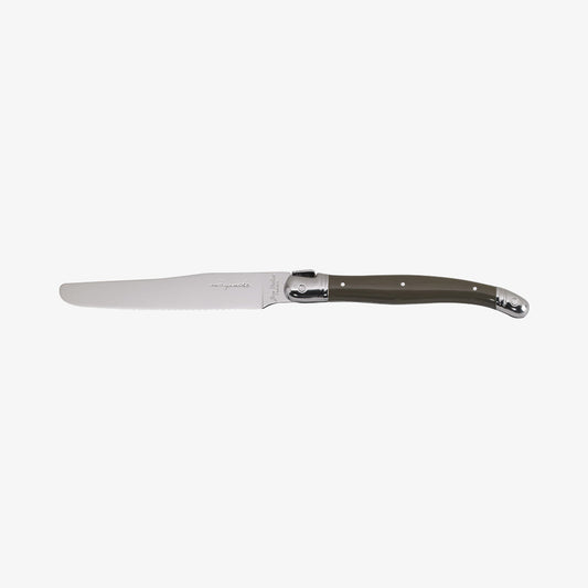 Laguiole kniv med rundt blad & sort håndtag 1,5 mm