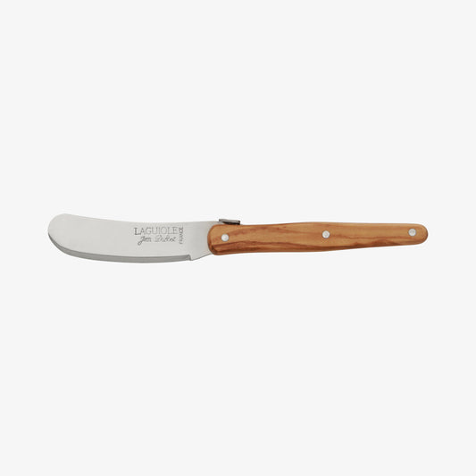 Laguiole butter knife with handles in faux olivet tree