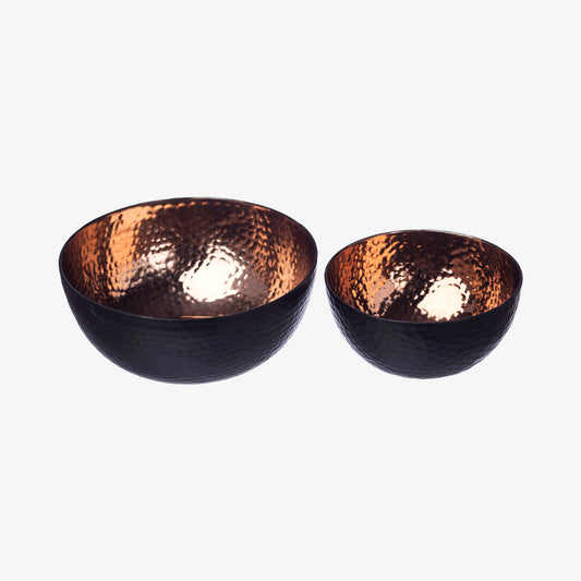 Bowl sets in black and copper