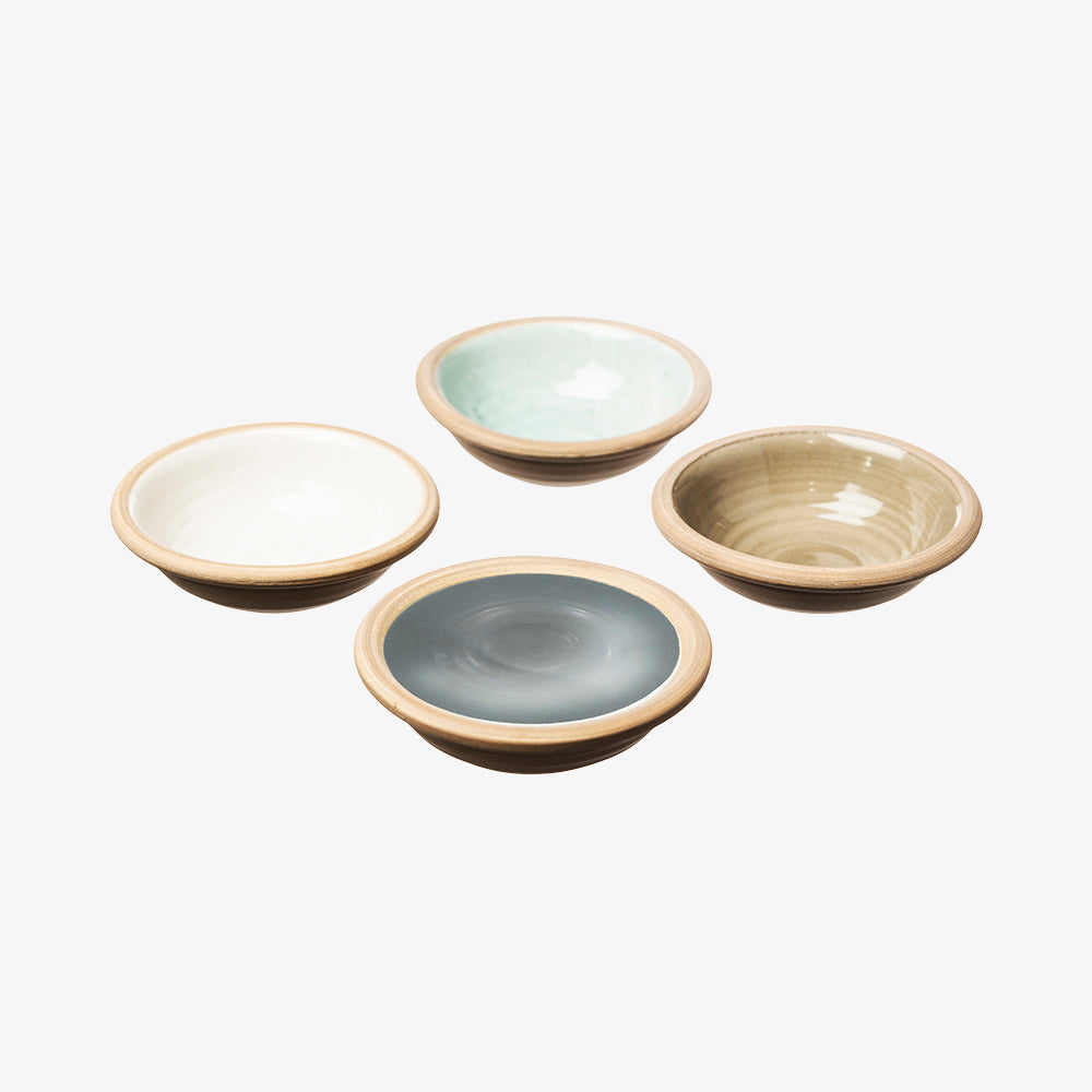 Bowl sets in stoneware pastel 4 pieces