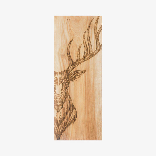 Board with deer of oak large
