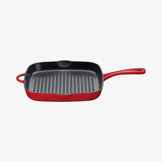 Grillpande dyb firkantet rød PROVENCE