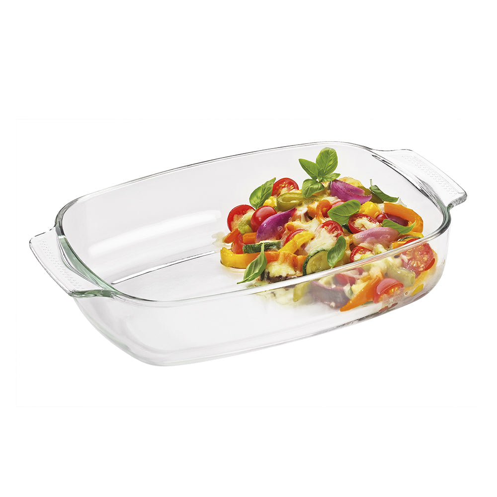 Glass dish oblong 34cm elsass