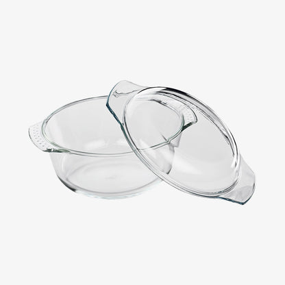 Glasfad rundt m. låg 29cm ELSASS