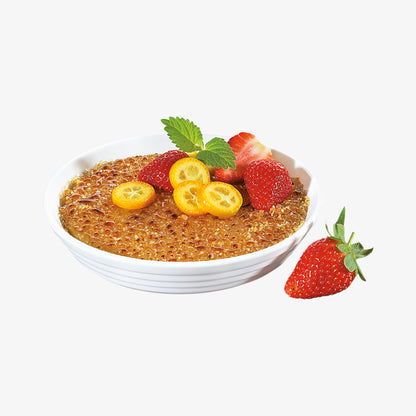 Crème brûlée cheers burgundy