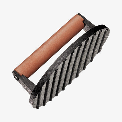Kødpresser BBQ, støbejern/palisander Ø18cm