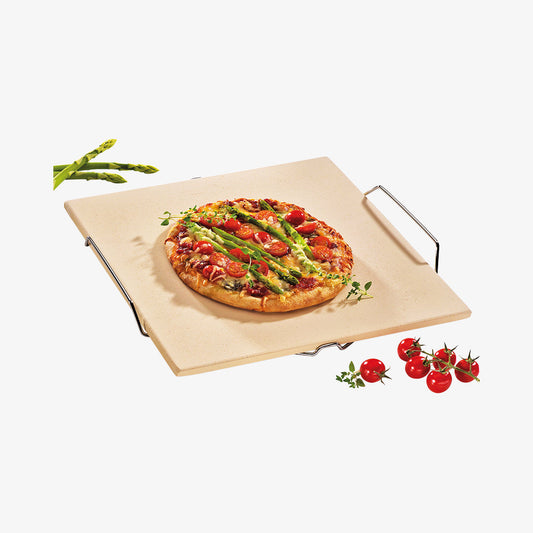 Pizza stone with stand square 35cm